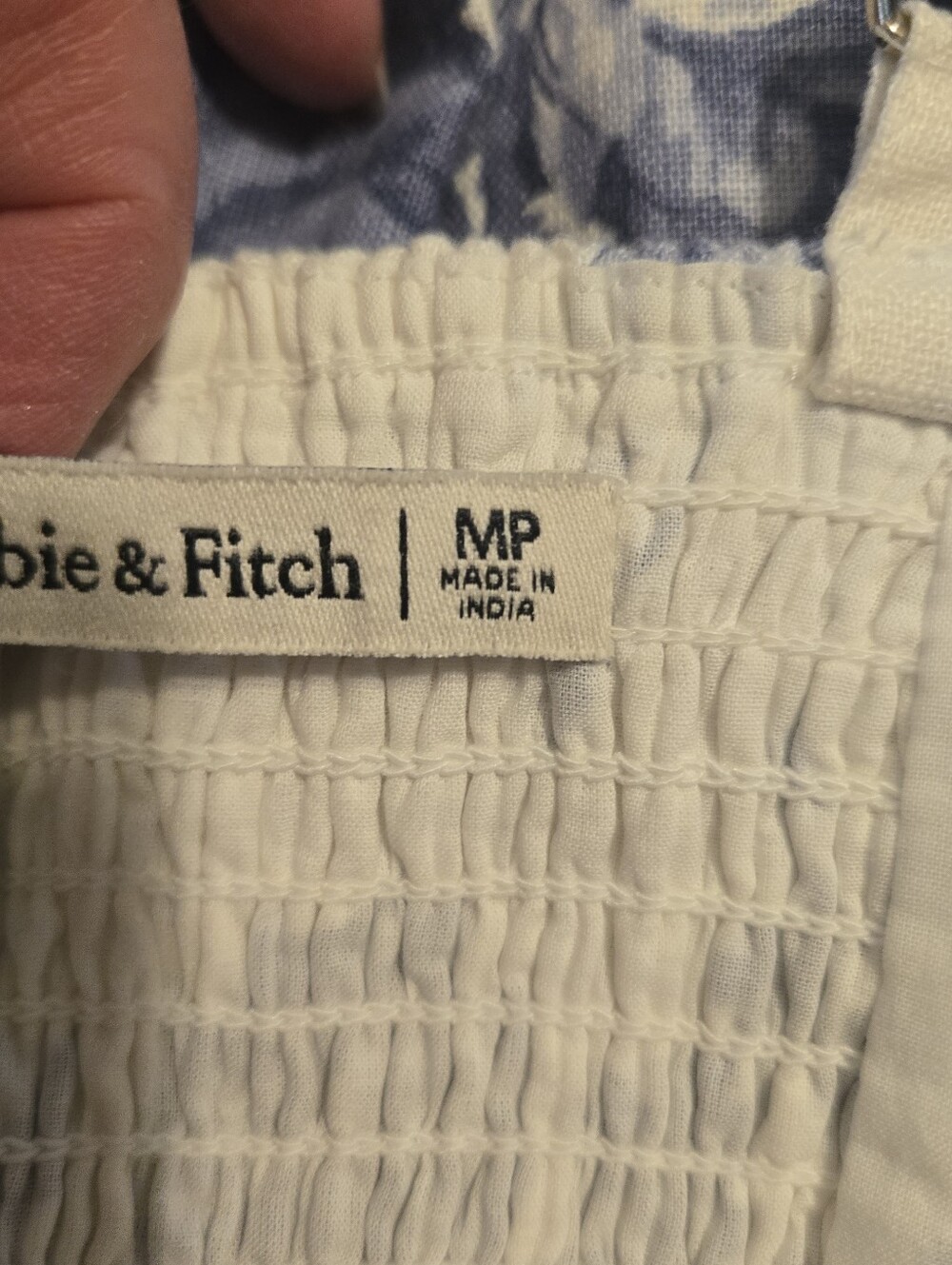 Abercrombie & Fitch Mini Dress Skorts Lining Linen Cotton Floral Medium Petite - Picture 10 of 14